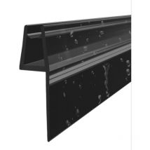 Duschdichtung schwarz mit extra langer Dichtfahne Ersatzdichtung für Duschtür Gerade Glasstärke 5-6 mm Länge 70 cm - Witen&nock