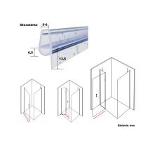 Duschdichtung Unten Gerade Wasserabweiser Dichtungsprofile Ersatzdichtung Für 5/6 Mm Glasstärke 200 Cm - Witen&nock