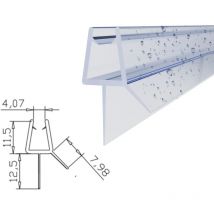 Witen&nock - Duschdichtung Wasserabweiser Ersatzdichtung gerade unten für 5/6 mm Glasstärke Länge 100 cm