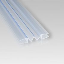 Witen&nock - Duschdichtungen Ersatzdichtung entfaltbar für Glas zu Glas Verbindung Duschtür Dichtung Gerade Glasstärke 5 mm 6 mm Länge 200 cm