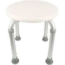Badewannensitz 360°Drehbarer Duschhocker Duschstuhl Badehocker Höhenverstellbar Badhocker 36-54CM weiß