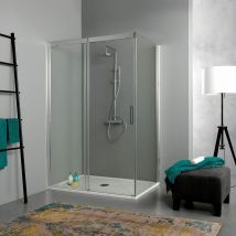 70X120 Cm Duschkabine Aus 6 Mm Transparentem Sicherheitsglas, Teilgerahmt Dream