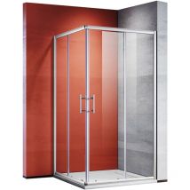 Sonni - Duschkabine Eckeinstieg Dusche Schiebetür Duschabtrennung Duschwand Schnellfreigabefunktion esg glas 90x90x185cm