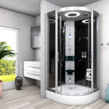 Komplettdusche Duschkabine Fertigdusche Dusche D58-23T0-EC 100x100 cm mit 2K Scheiben Versiegelung