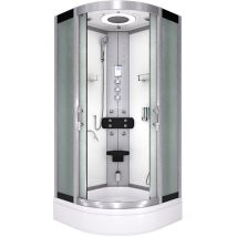 Komplettdusche Duschkabine Fertigdusche Dusche D58-50M1-EC 90x90 cm mit 2K Scheiben Versiegelung