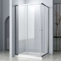 Duschkabine Eckeinstieg 80x90x185cm Mit Schiebetüren Eckeinstieg Duschkabine Duschabtrennung Dusche Duschwand 5mm Esg Glas Schnellfreigabefunktion 