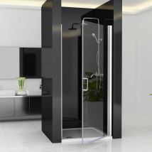 Nischentür Duschabtrennung 180°Schwingtür Duschwand Dusche 6mm Nano Glas, 100x195cm