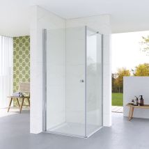 Duschkabine Eckeinstieg Glas Drehtür Pendeltür 70 75 80 90 100 Cm Dusche Duschwand Mit Seitenwand Eckdusche Schwingtür 5 Mm Einscheibensicherheitsglas