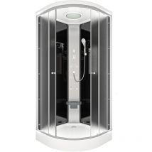 Duschkabine Fertigdusche Dusche Komplettkabine D10-23M0-EC 100x100 cm mit 2K Scheiben Versiegelung