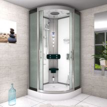 Acquavapore - Duschkabine Komplettdusche Fertigdusche Dusche D46-00M1-EC 80x80 cm mit 2K Scheiben Versiegelung