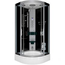 Duschkabine Komplettdusche Fertigdusche Dusche D46-53T1-EC 90x90 cm mit 2K Scheiben Versiegelung