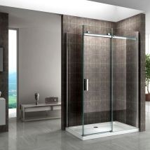 Duschkabine mit Schiebetüren nano-esg Klarglas DK06 140X85cm