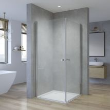 Duschkabine Pendeltüren Eckeinstieg 70 75 80 90 100 Cm Dusche Duschwand Duschabtrennung Drehtüre 180° Schwingtür Aus 5 Mm Sicherheitsglas (esg) 4. 
