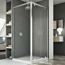 Duschkabine Saloon Strukturglas h 185 mod. Sintesi Duo 2 Türen 80x120 Öff. 120 cm