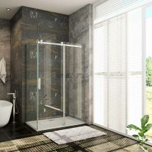 Schiebetür 8mm nano esg Nischentür mit Seitenwand 115x70x195cm Echtglas Duschabtrennung Duschtür Duschkabine Dusche Glastür