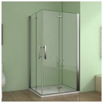 Duschparadies-de - 120x90cm Duschkabine Eckeinstieg Duschabtrennung Duschwand Dusche Esg Nano Glas Duschtür Höhe 185cm