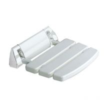 Duschklappsitz Exklusiv geprüft bis 160 Kg, Wannensitz, Klappsitz, Farbe weiß