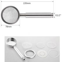Jn.songs - Duschkopf Druckerhöhend, Wassersparende Handbrause aus Edelstahl, Einfach zu Installieren - Silber 2