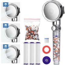 Alwaysh - Ahlsen Duschkopf, Anti-Kalk-Duschkopf, Filterung, 3 Modi, Duschkopf, wassersparend, Hochdruck-Universal-Handbrause
