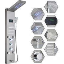 Onyzpily - Duschpaneel mit armatur Eckmontage Regendusche DuschsäUle Edelstahl Badewannenarmatur Duschsystem Duschset Keine Batterie Duschamaturenset