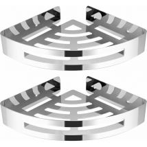 Ymyny - Duschregal für Badezimmer, Edelstahl 304, rostfrei, Eck-Duschregal (2er-Pack, Dreieck)