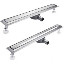 Duschrinne 90 cm Befliesbar 360 Grad Siphon Edelstahl komplettset Duschablauf Extra Flach Herausnehmbaren mit Haarsieb Linearer Duschabfluss