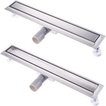 Duschrinne Extra Flach 100cm Befliesbar Edelstahl komplettset duschabfluss bodenablauf Siphon mit Geruchsstop und Haarsieb Größen 30100cm Ablaufrinne