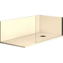 Duschrückwand NEXO beige 80x110 cm – Wasserdicht – Antibakteriell – Leicht zu reinigen – Hochwertige Polyesterharzmischung