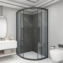 Duschrückwandset Bladel 12er Set 120 x 60 cm Grey Stone [neu.haus]