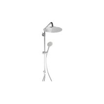 Duschsäule Poseidon – Edelstahl AISI 304 – Duschkopf 25 cm – Handbrause 10 cm – Teleskopstange – Umsteller 1/2 Wasseranschluss