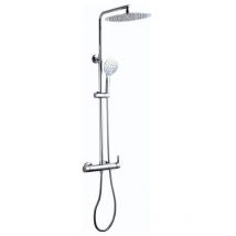 VALAZ Duschsäule Salvia – Chrom – Regendusche mit Handbrause – 150 cm Brauseschlauch – 4 l/min Wasserverbrauch