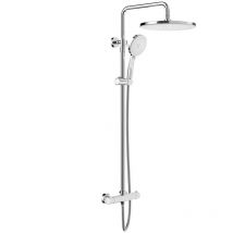 Duschsystem Mit Thermostat 3 Strahlart(en), Komplett-set, 92-126 Cm Duschstangen Edelstahl Duschamaturenset Wassersparend