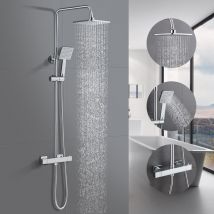 Duschsystem mit Thermostat Regendusche mit Armatur Edelstahl