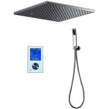 Duschsystem,chrom Unterputz Duscharmatur,multifunktional Duschsystem Mit Thermostat,mit 495×495mm Kopfbrause Es Gibt Zwei Wasserabgabemodi,handbrause 