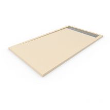 Duschtasse Aus Harz Mit Rahmen Quarz Premium - Ventil Und Geschenkgitter - Beige Ral. 1015 70x140cm
