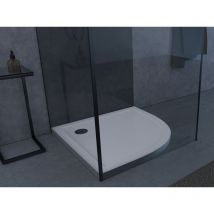 Aurlane - Duschtasse Duschwanne Viertelkreis 90 x 90 cm - hochwertige Duschtasse aus Sanitär-Acryl, passend für Viertelkreis-Duschabtrennungen mit