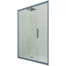 Duschtür gleittür pvc cm Klarglas Marineblau Deco