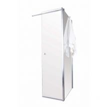 Duschtrennwand GRANDE – 6 mm ESG-Sicherheitsglas – Teleskophalter 70-110 cm – chromfarbene Aluminiumprofile – Easy-Clean-Beschichtung