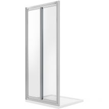 Duschtür Saloon mit Doppel-Schwenktür Klarglas h 198 mod. West 100 cm