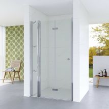 Duschtür Falttür Drehfalttür An Festteil Duschabtrennung Duschwand Glas Faltbar Duschkabine Nischentür Faltdusche Mit Eckregale Sicherheitsglas Esg 