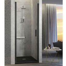 Duschtür für Nischen nardi schwarz - Glas 6mm / 55-59 cm