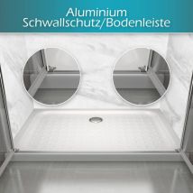 I-flair Duschtür, Duschabtrennung Aus 6 Mm Satiniertem Sicherheitsglas Breite: 68-72 Cm - Höhe: 180 Cm