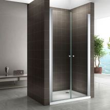 I-flair Duschtür, Duschabtrennung aus 6 mm durchsichtigem Sicherheitsglas Breite: 116-120 cm - Höhe: 185 cm