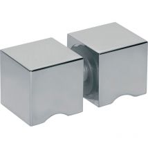 Duschtürknopf dtkl 20, beidseitig, 30 x 30 x 30 mm, Messing verchromt poliert