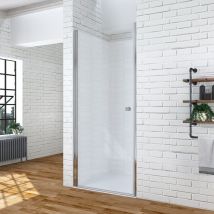 Duschtür Glas Nischentür Dusche einstellbar ohne Rahmen öffnung nach innen und außen Ebenerdige Montage möglich 6 mm Klarglas NANO-Beschichtung 4. 90