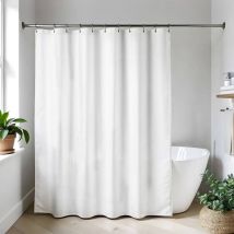 Tendance - Duschvorhang mikrofaser polyester 180x200cm blättereffekt- weiss