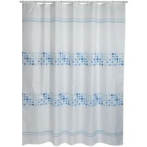 Polyester Badezimmervorhang 180x200 cm MSV Prem. Malta Ble