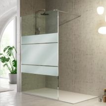 Walk In Duschwand fresh - Glas 8mm / 70 cm / mit Sichtschutz