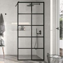 Kassandra - Duschwand fresh industrial - Glas 8mm / 80 cm