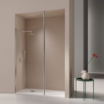 Walk In Duschwand Mit Deckenstrebe Fresh Levante Chrom - Glas 8mm / 90-91 Cm / Mit Sichtschutz